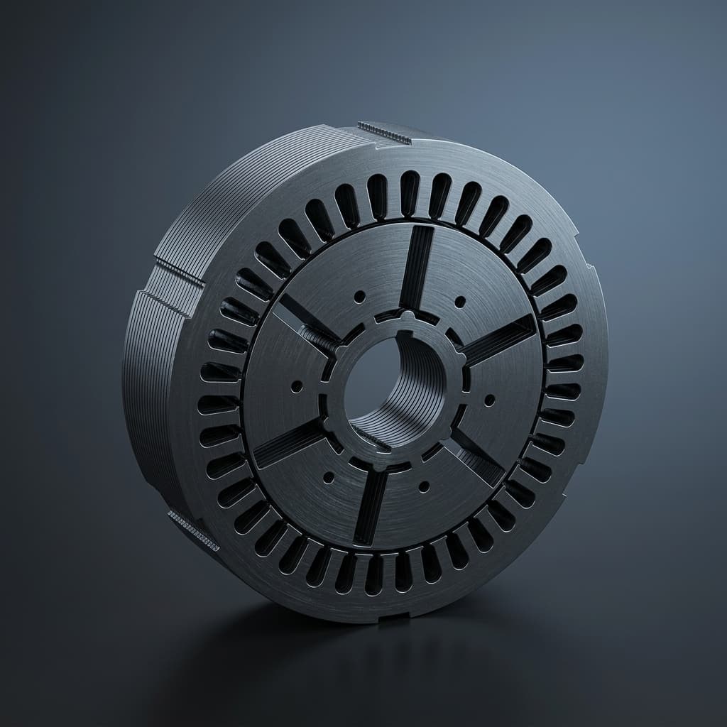 High fidelity render of solid SMC stator core